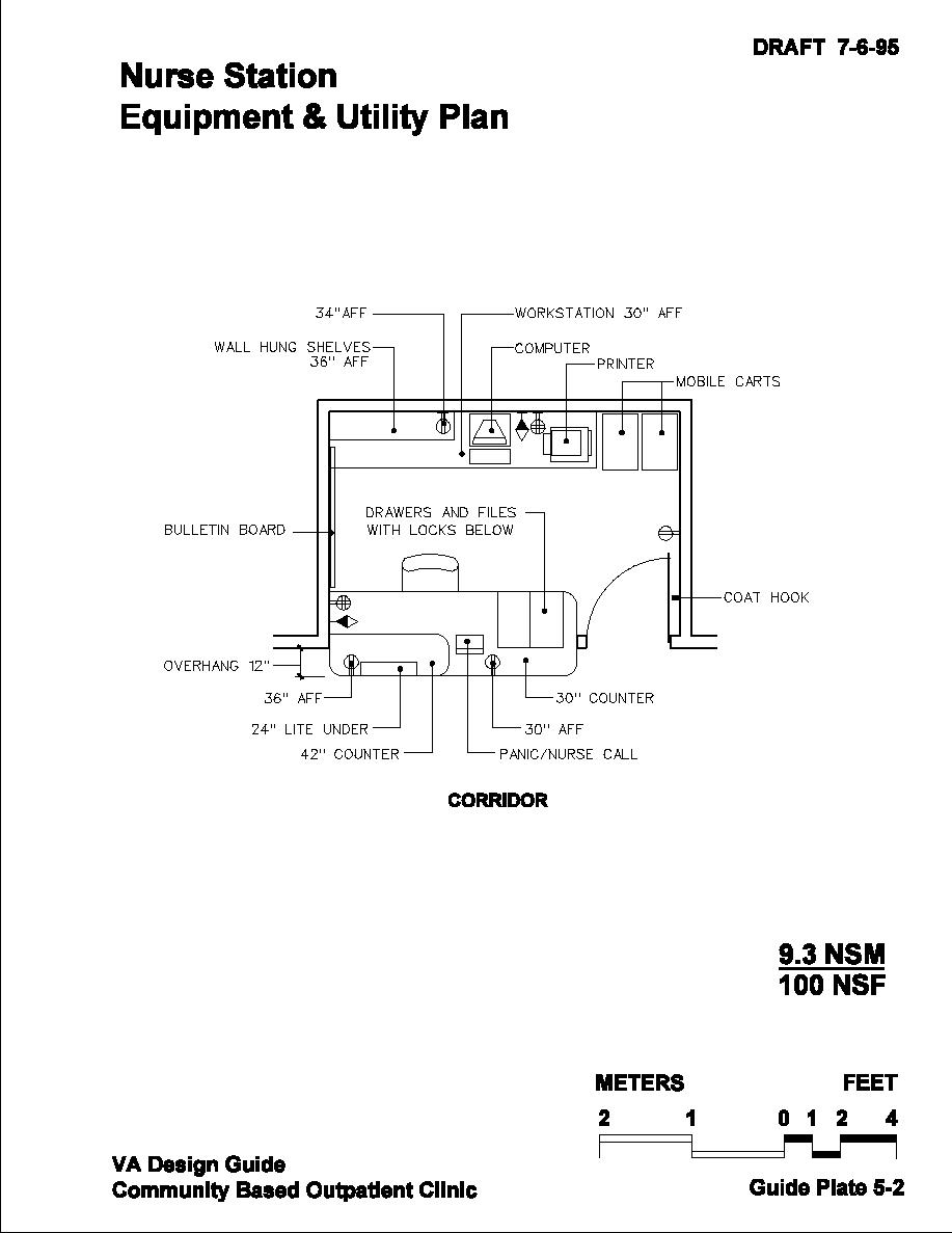 Nurse Station Equipment & Utility Plan - cboc0050